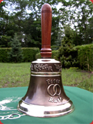 Dzwonek 16cm z drewnianą rączką wykonany dla kolekcjonera, Anglia
