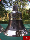 Dzwonek żeglarski z nazwą jachtu (21cm x 21,5cm)