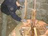 3. Proces murowania rdzenia z cegły i gliny
